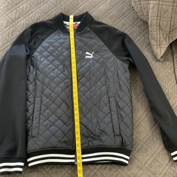 Puma Black Quilted Lifestyle Jacket size M - Picture 13 of 14
